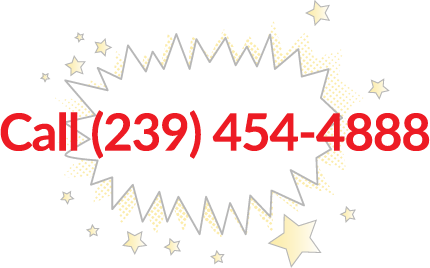 Comic POW Background with the PestMax Phone Number. Click to call PestMax at (239) 454-4888